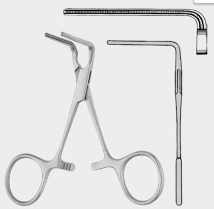 Атравматичний затискач ДЕБЕЙКІ (DEBAKEY), 12,0 см (cm), вигнутий Г-подібно